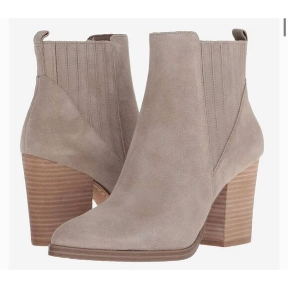 Marc Fisher Alva bootie suede taupe size 8.5 - Picture 1 of 11